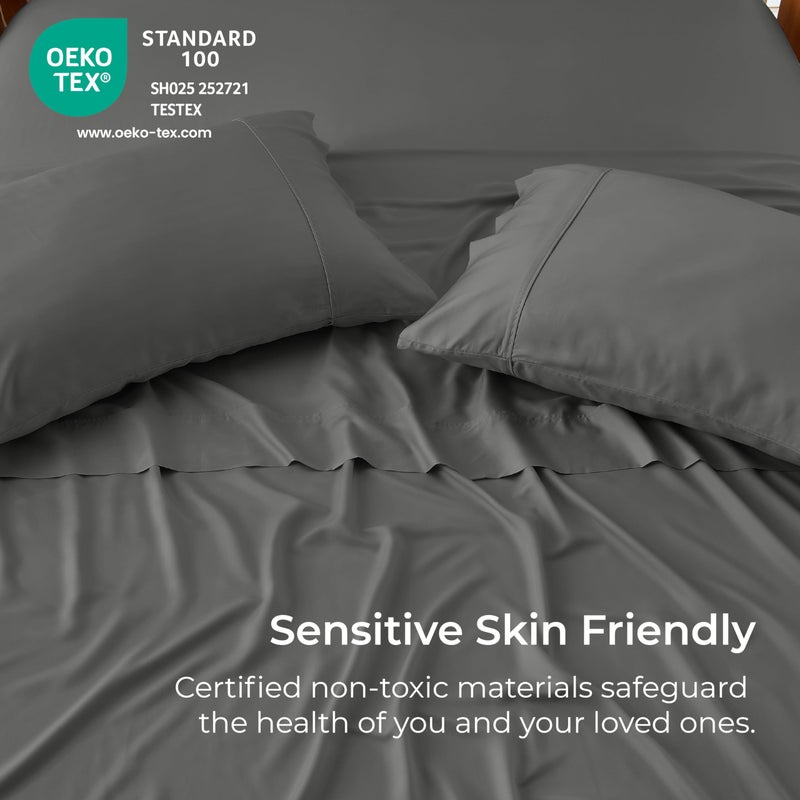 GOKOTTA Envelope Pillow Cases Queen Size 2 Pack, 100% Rayon Made from Bamboo Cooling Pillowcases Soft and Silky for Hair and Face (20"*30") - Image 4
